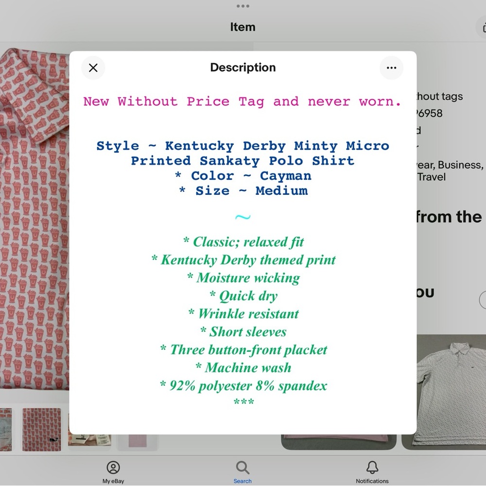 Vineyard Vines Minty Micro Print Polo Shirt